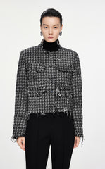 Coat / JNBY Cropped Jacquard Down Coat