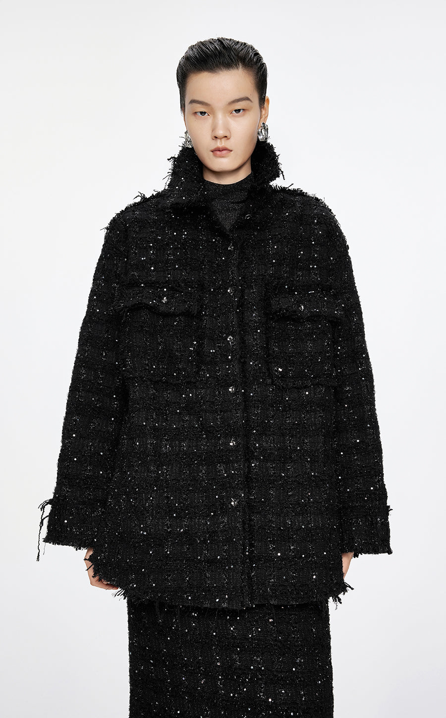 Coat / JNBY Oversized Jacquard Down Coat