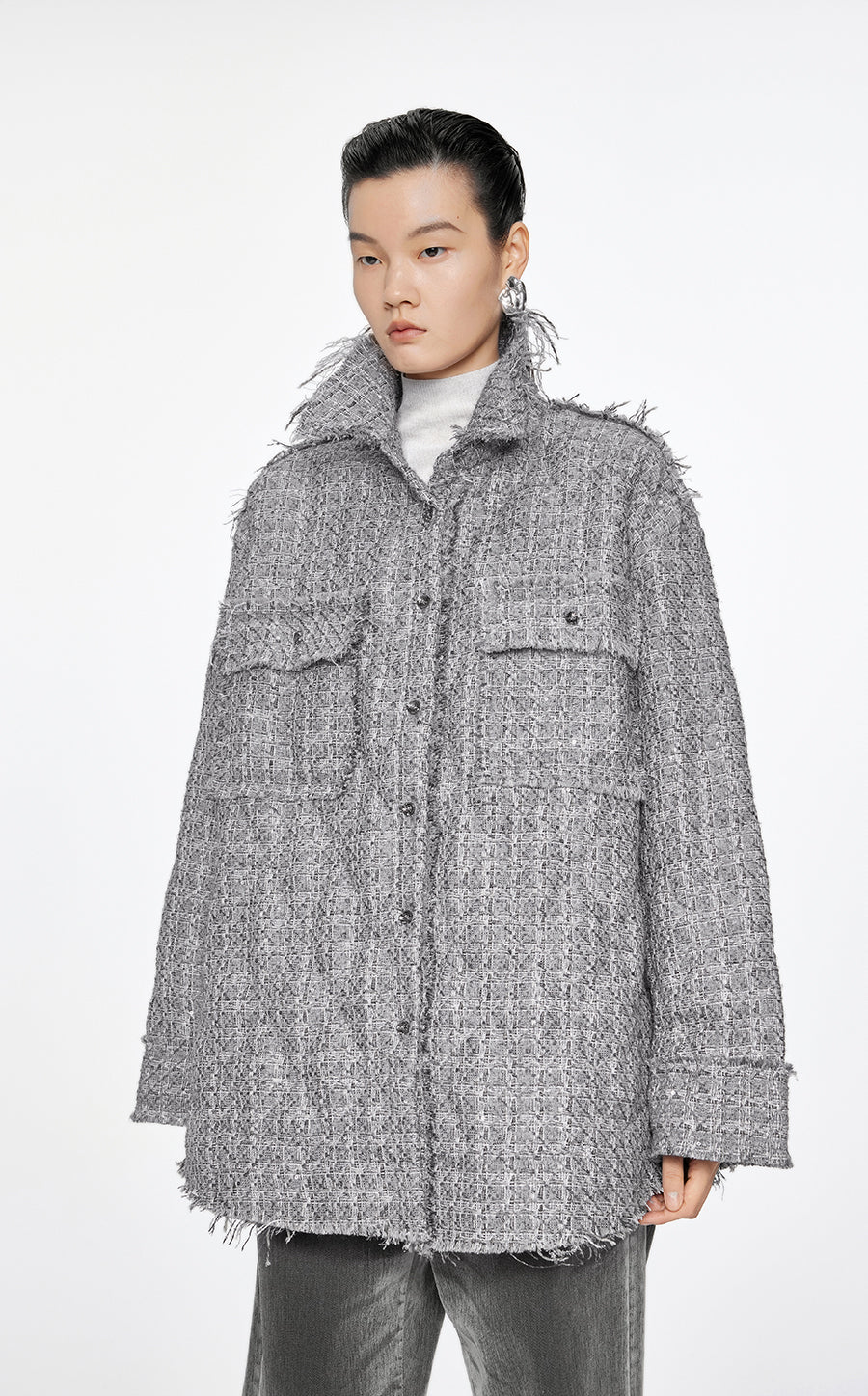 Coat / JNBY Oversized Jacquard Down Coat