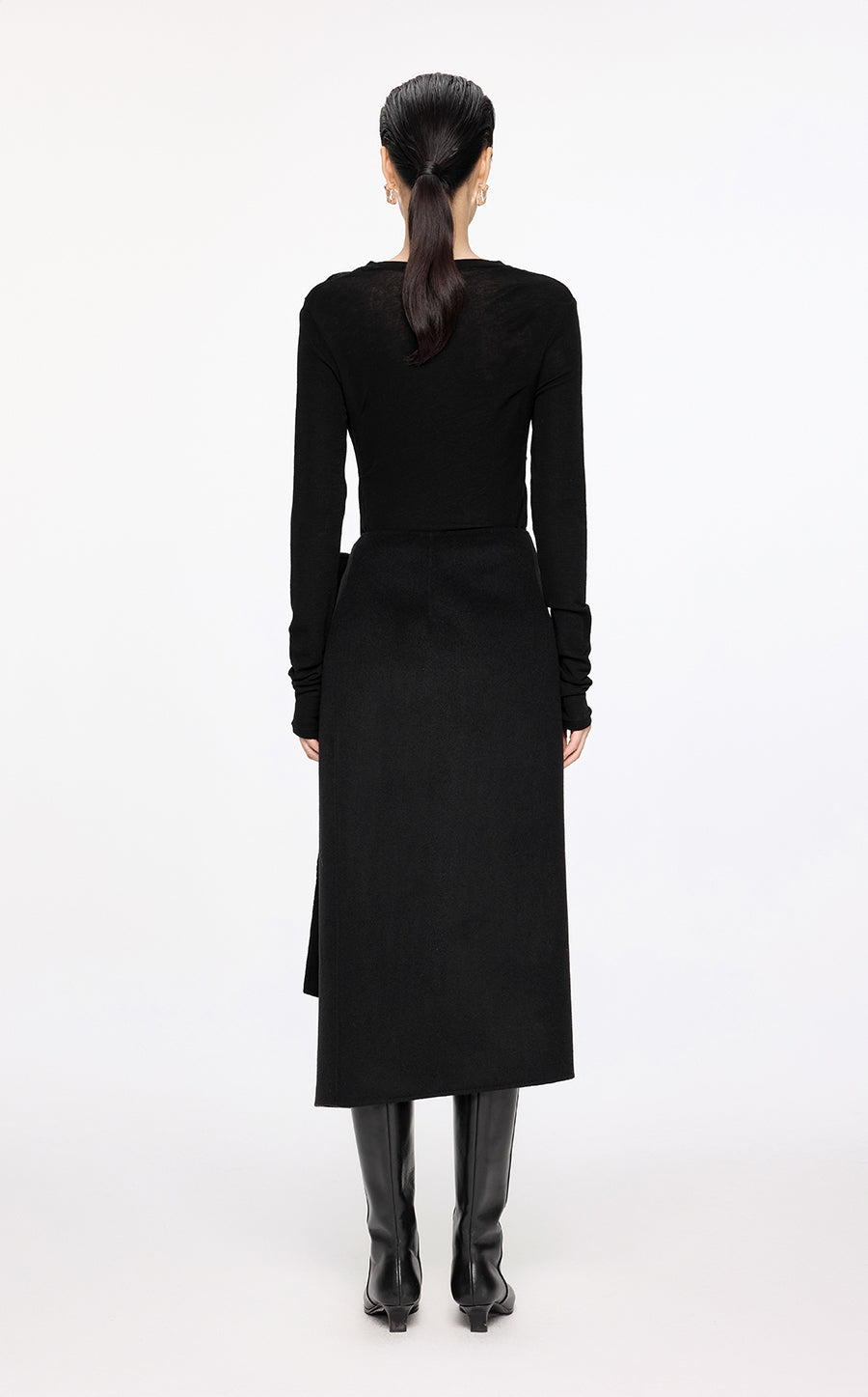 Skirt / JNBY Asymmetric Wool Skirt