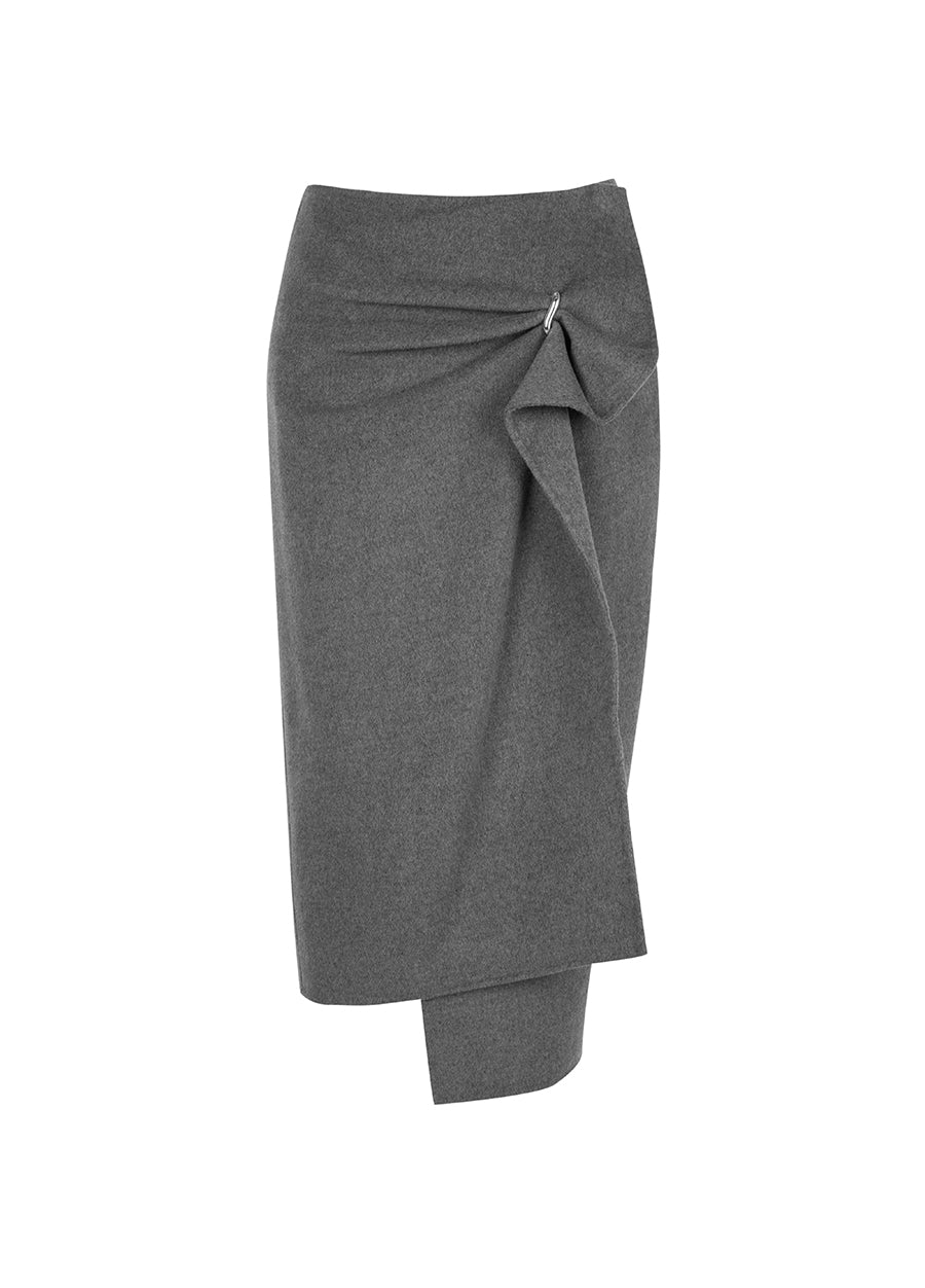 Skirt / JNBY Asymmetric Wool Skirt