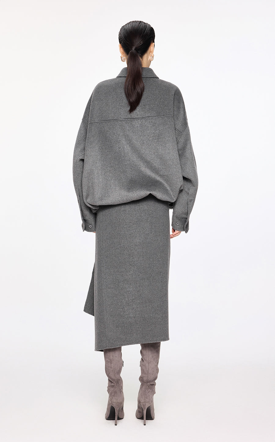 Skirt / JNBY Asymmetric Wool Skirt