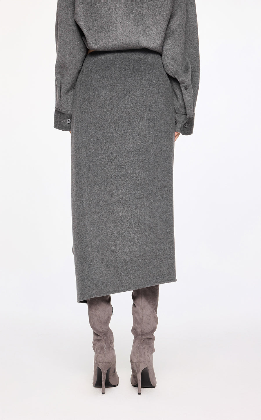 Skirt / JNBY Asymmetric Wool Skirt