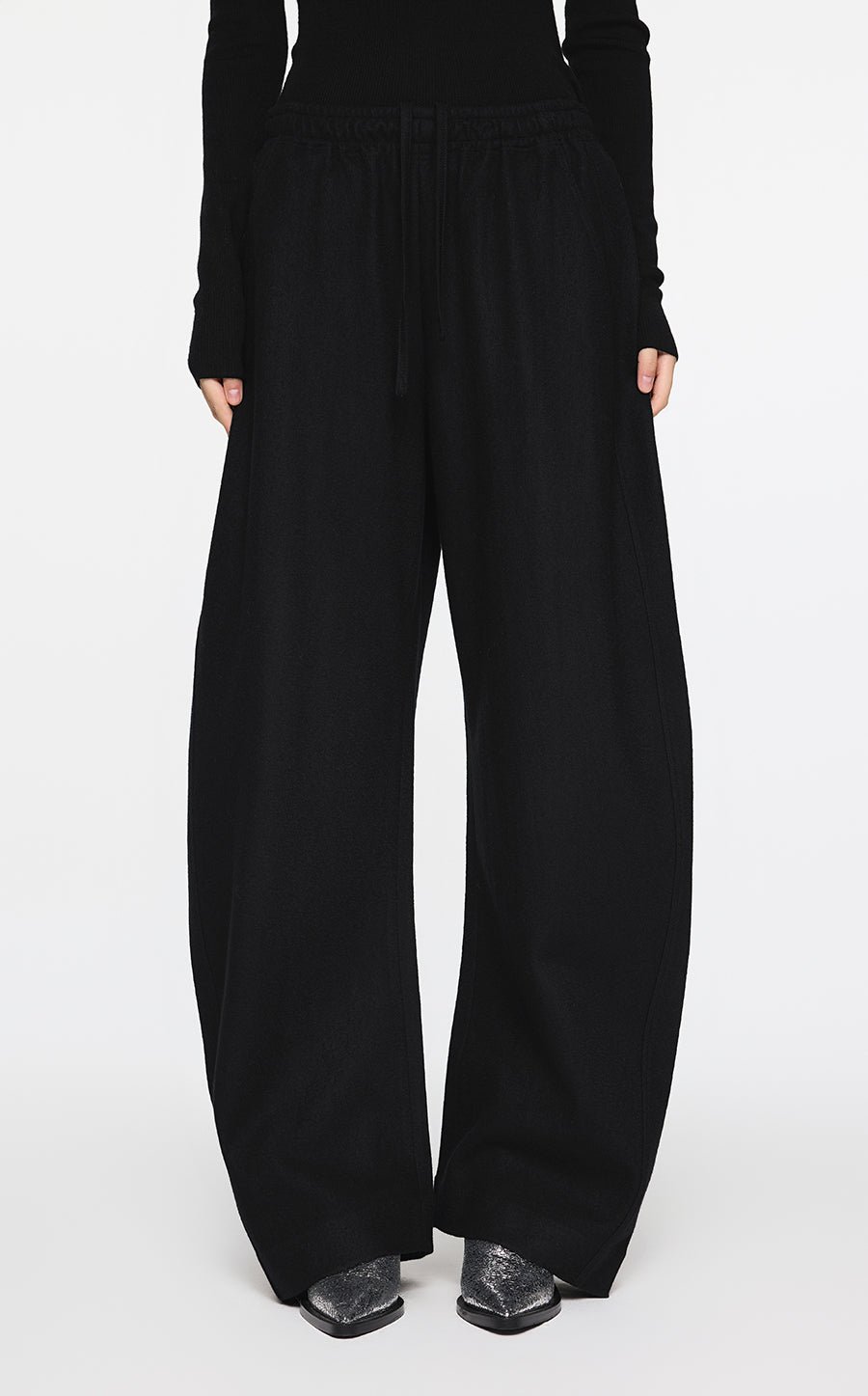 Pants / JNBY Elasticated-Waist Wool Track Pants