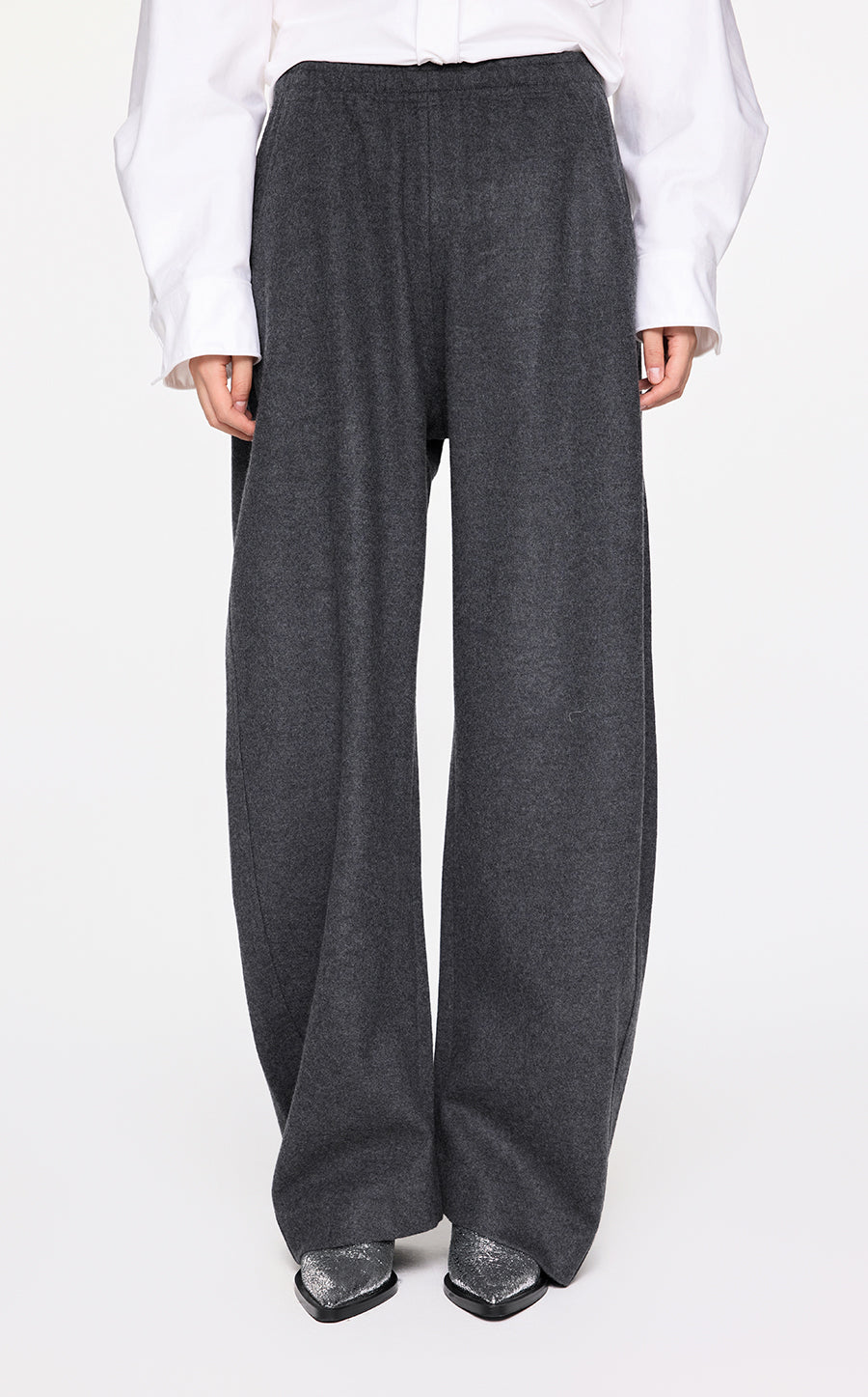 Pants / JNBY Elasticated-Waist Wool Track Pants