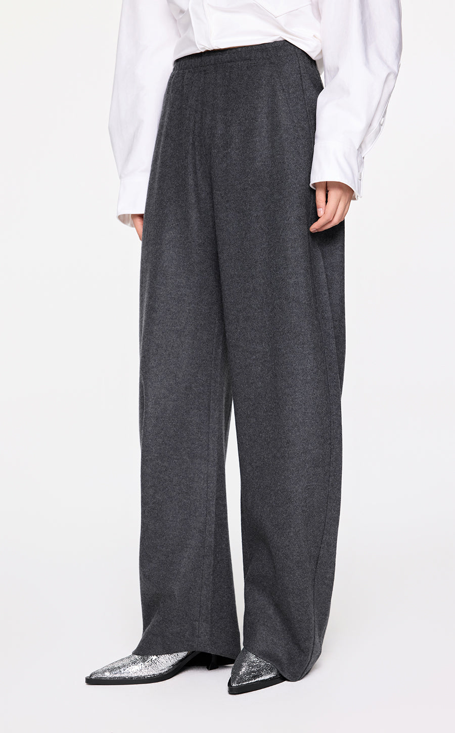 Pants / JNBY Elasticated-Waist Wool Track Pants