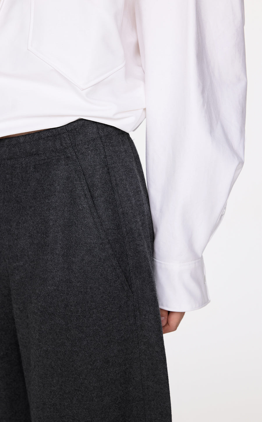 Pants / JNBY Elasticated-Waist Wool Track Pants