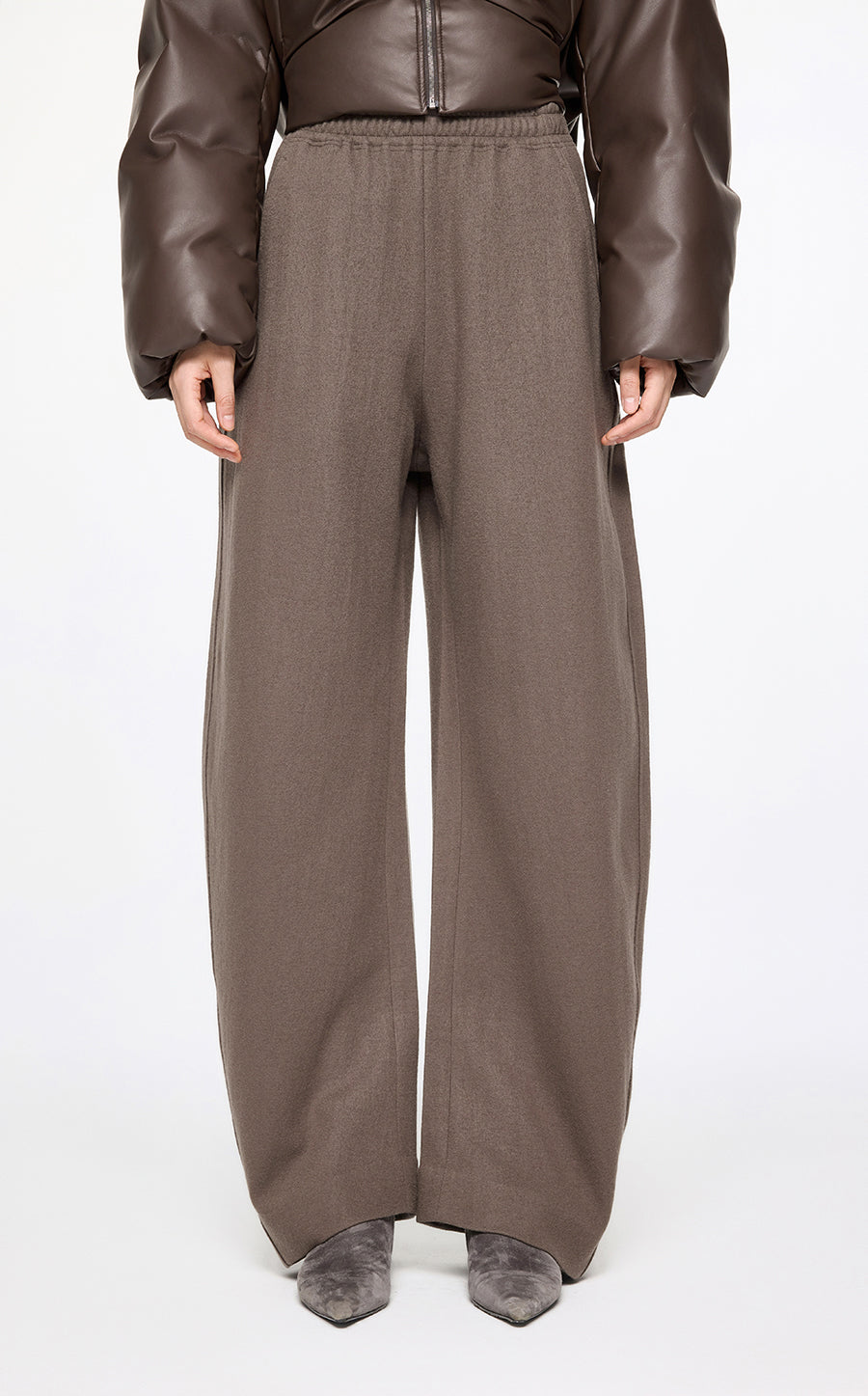 Pants / JNBY Elasticated-Waist Wool Track Pants