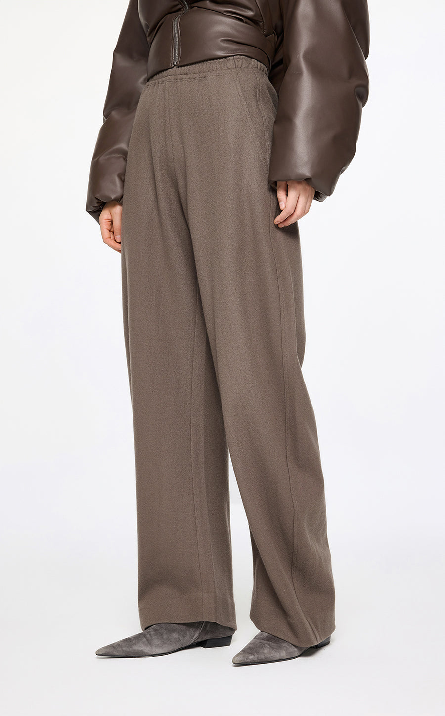 Pants / JNBY Elasticated-Waist Wool Track Pants