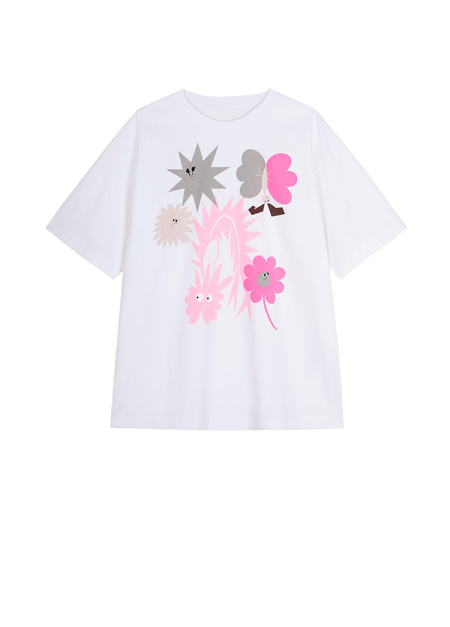 T-shirt / JNBY Graphic Pattern Short Sleeve T-shirt