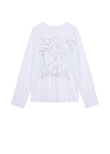 T-shirt / (ESG) JNBY Long-sleeve T-shirt in Floral Pattern（Spring 24）