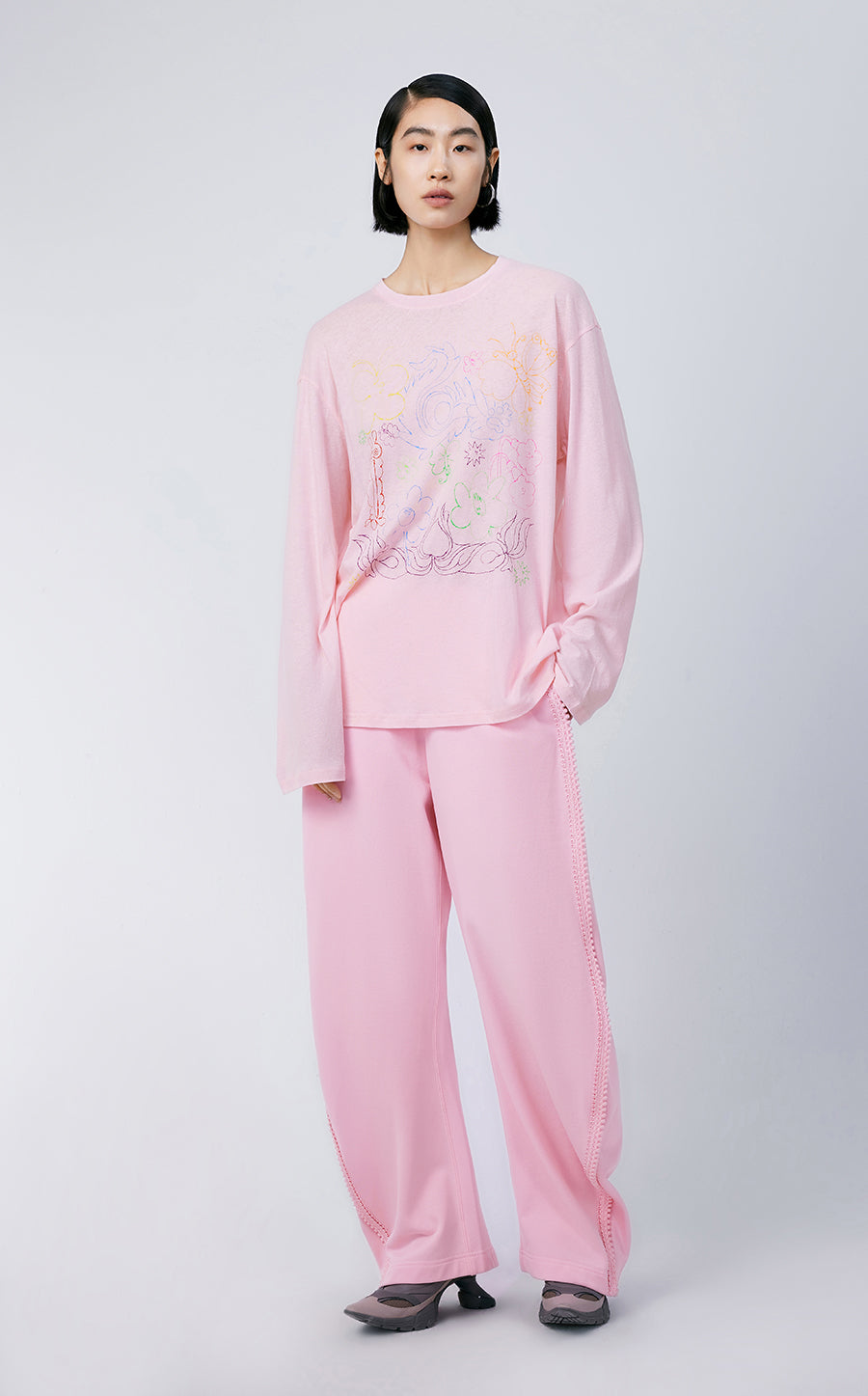 T-shirt / (ESG) JNBY Long-sleeve T-shirt in Floral Pattern（Spring 24）