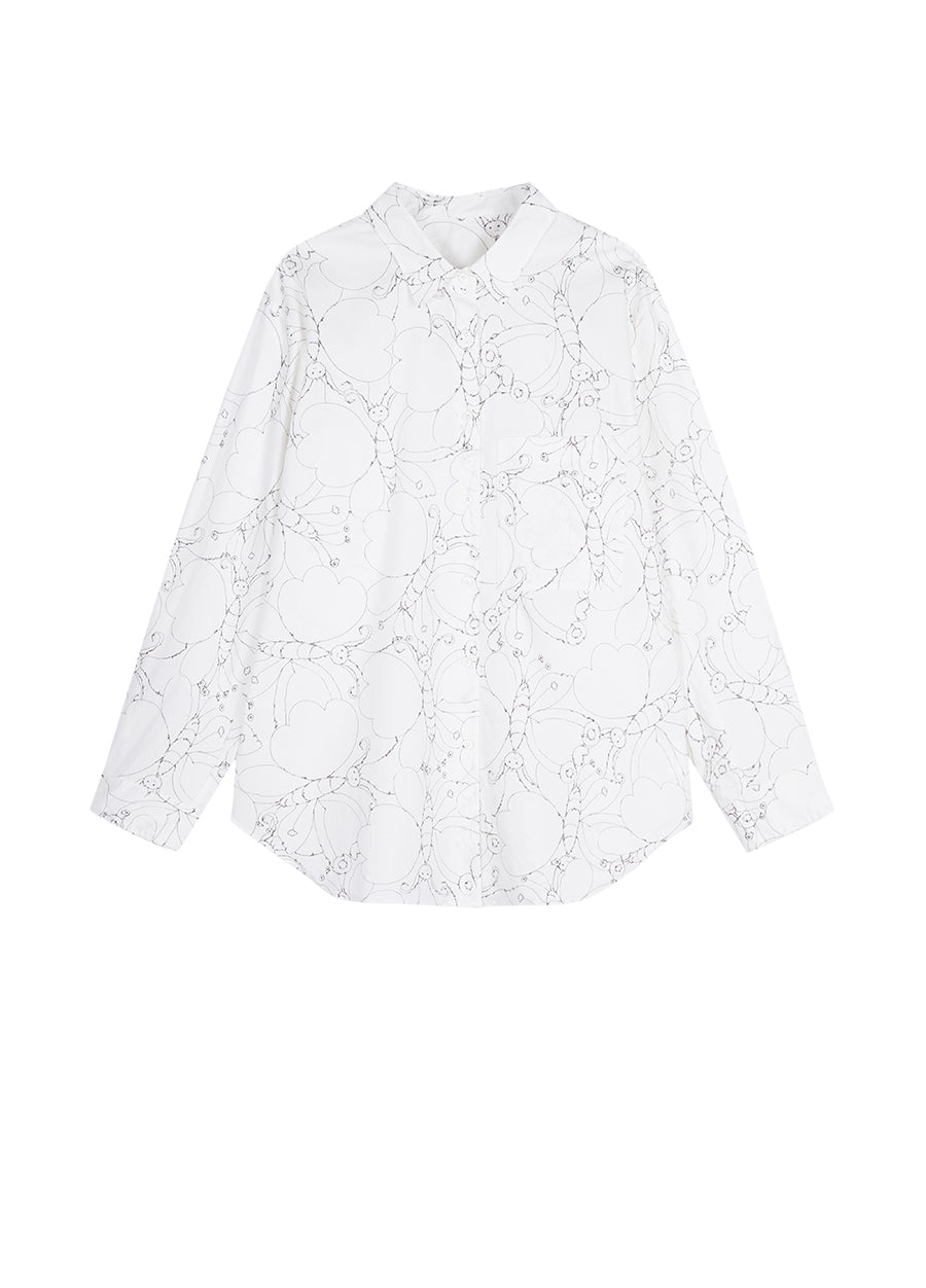 Shirt / JNBY Pattern Sketch Long Sleeve Shirt