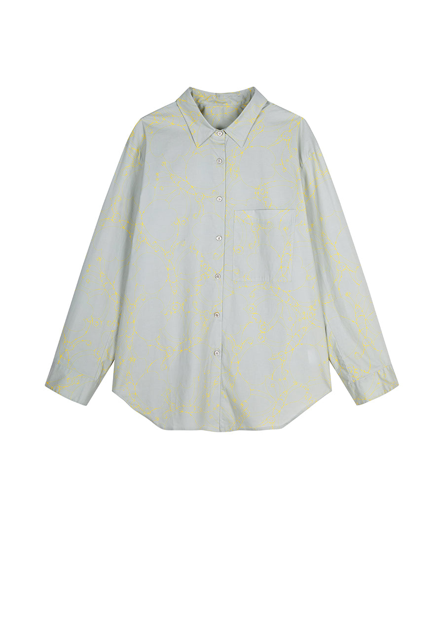 Shirt / JNBY Pattern Sketch Long Sleeve Shirt