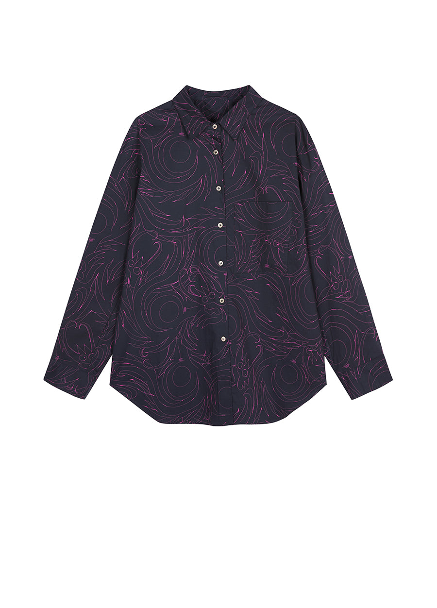 Shirt / JNBY Pattern Sketch Long Sleeve Shirt