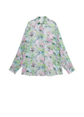 Shirt / JNBY Silk Peony Full-print Long Sleeve Shirt