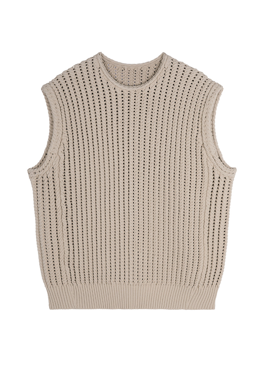 Vest / JNBY Knitted Crew-neck Vest（Spring 24）