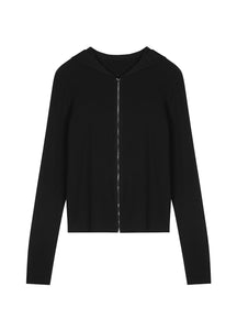 Cardigan / JNBY Wool Knit Hooded Cropped Cardigan（Spring 24）