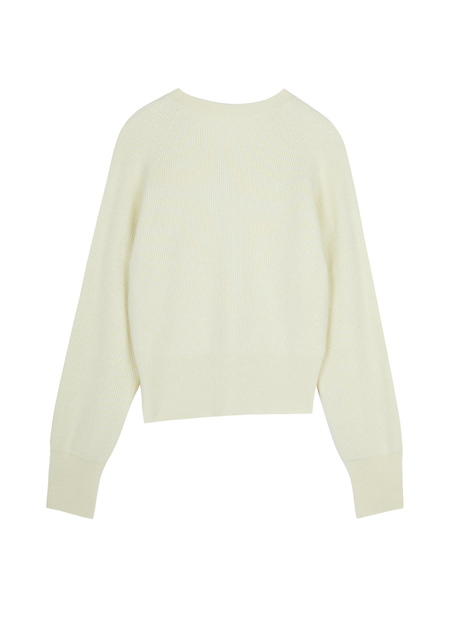 Sweater / JNBY V-neck Ribbed-hem Sweater