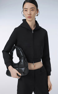 Sweatershirt / JNBY Cotton-blend Lyocell Cropped Hoodie（Spring 24）