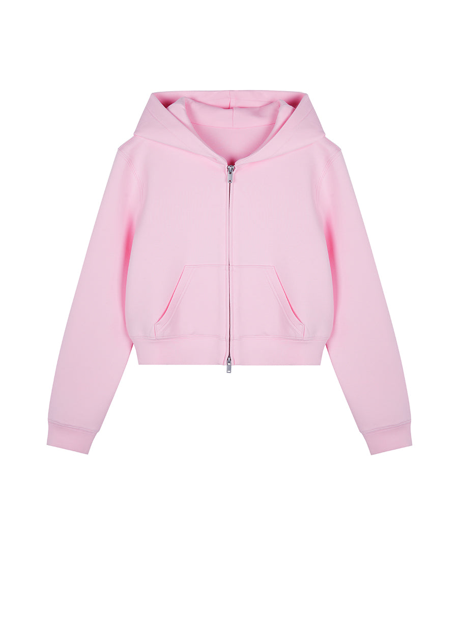 Sweatershirt / JNBY Cotton-blend Lyocell Cropped Hoodie（Spring 24）