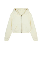 Sweatershirt / JNBY Cotton-blend Lyocell Cropped Hoodie（Spring 24）