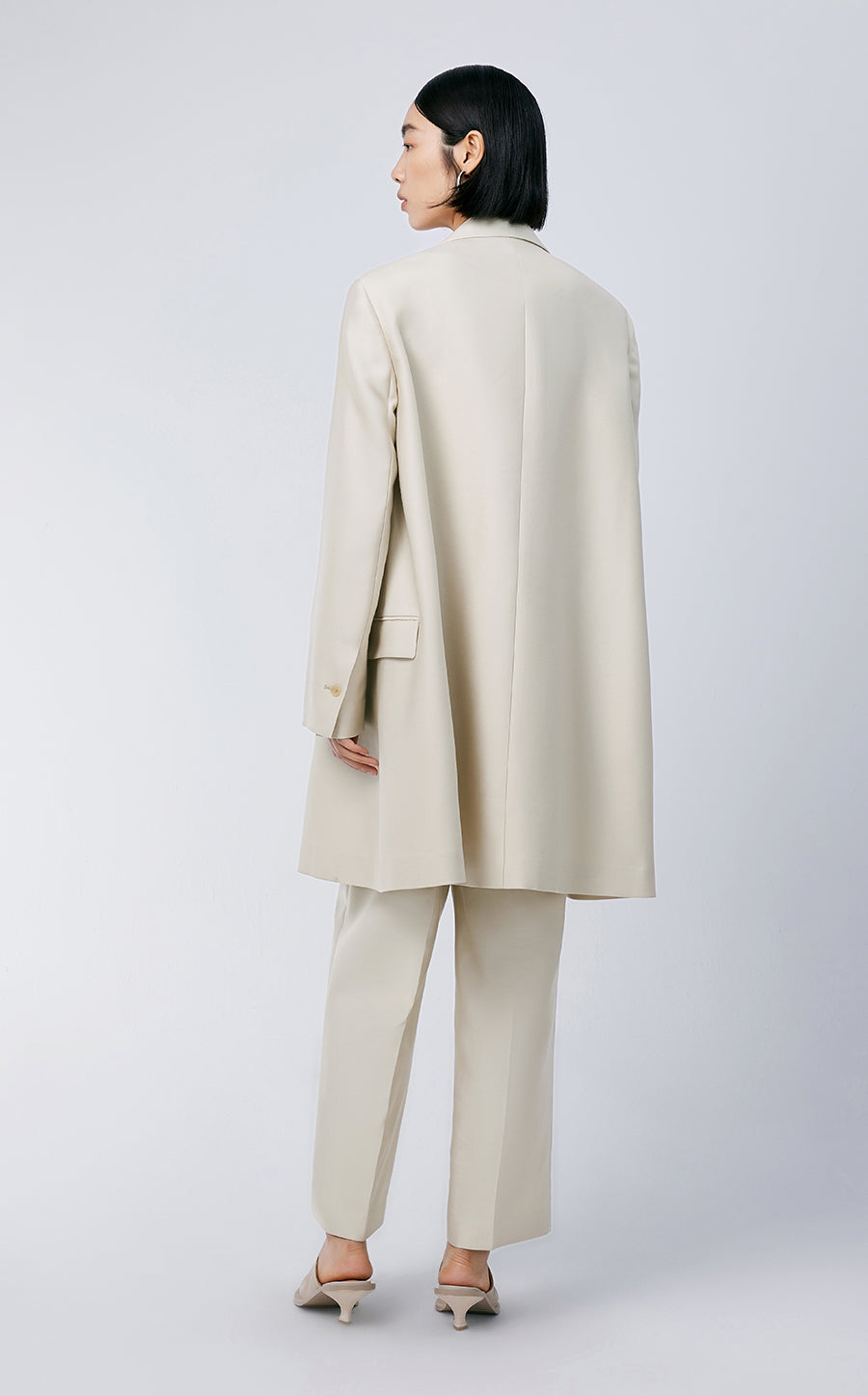 Coat / JNBY Wool-blend Silk Trench Coat（Spring 24）