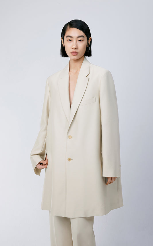 Coat / JNBY Wool-blend Silk Trench Coat£¨Spring 24£©