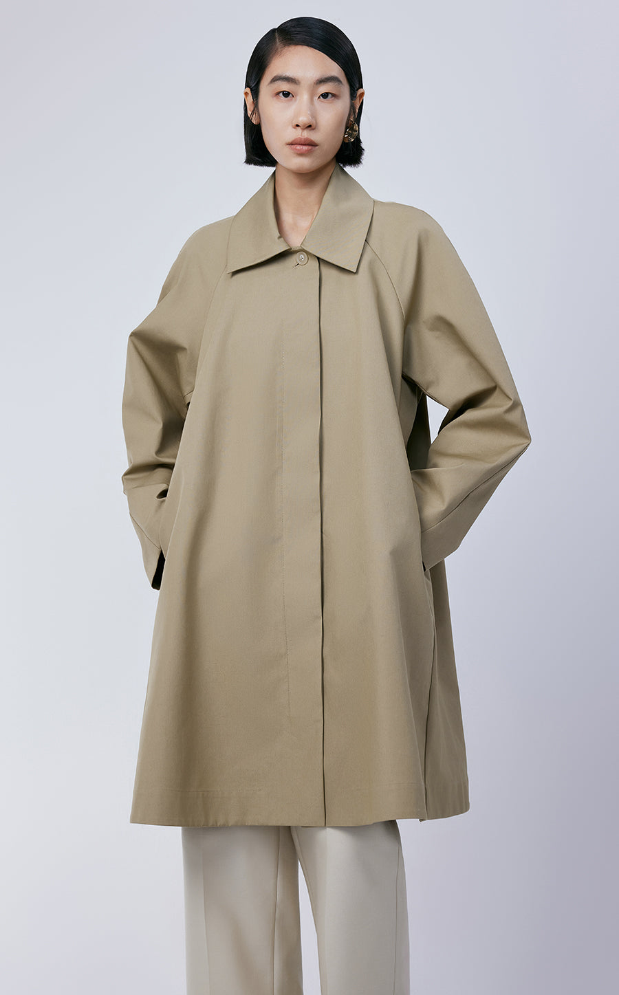 Coat / JNBY A-line Relaxed-fit Trenched Coat – JNBYPLUS