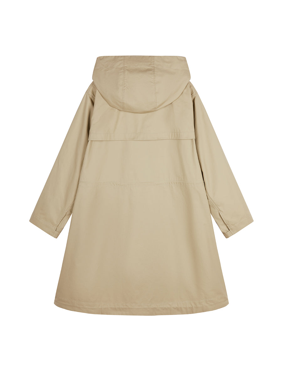 Coat / JNBY Cotton Drawstring Midi Coat（Spring 24）