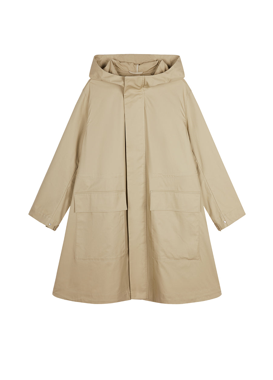 Coat / JNBY Cotton Drawstring Midi Coat（Spring 24）