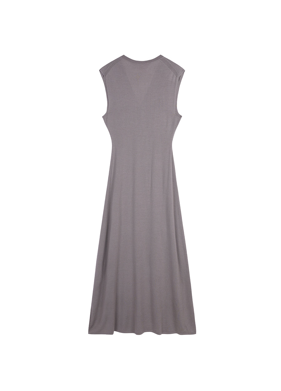 Dress / JNBY V-necked Sleeveless Calf-length Dress（Spring 24）