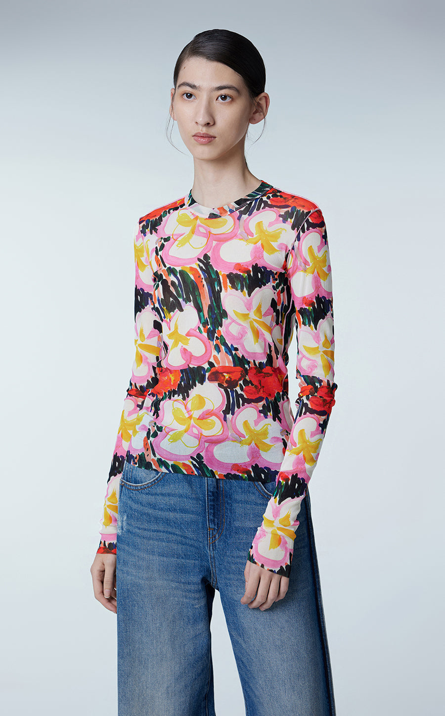 T-shirt / JNBY Floral Prints Skin-friendly T-shirt