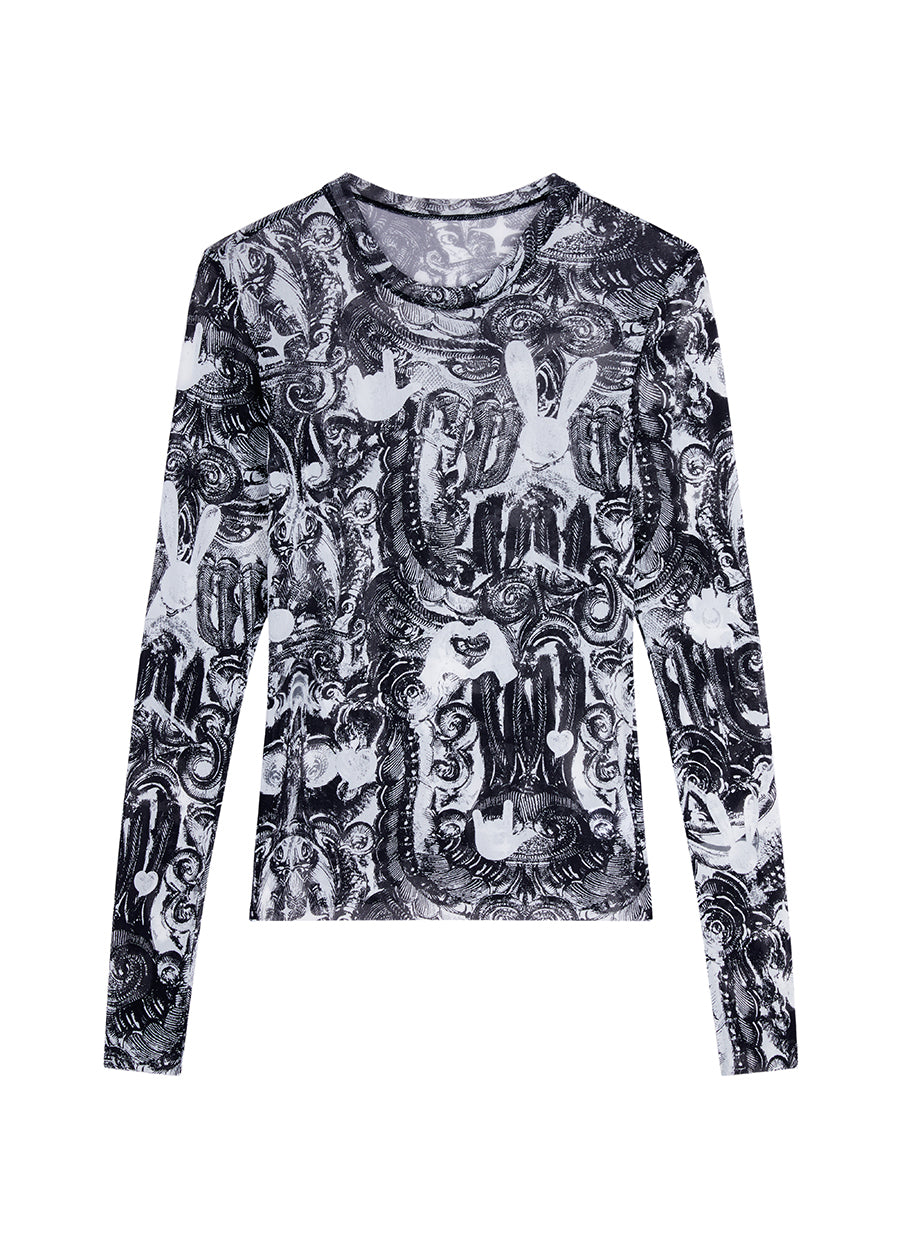 T-shirt / JNBY Slim-fit Miao-inspired Prints T-shirt