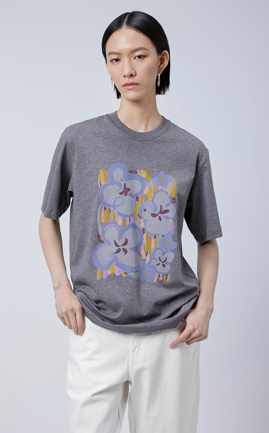 T-shirt / JNBY Floral Prints Cotton T-shirt