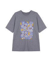 T-shirt / JNBY Floral Prints Cotton T-shirt