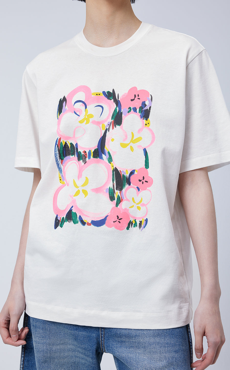 T-shirt / JNBY Floral Prints Cotton T-shirt