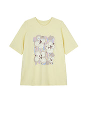 T-shirt / JNBY Floral Prints Cotton T-shirt