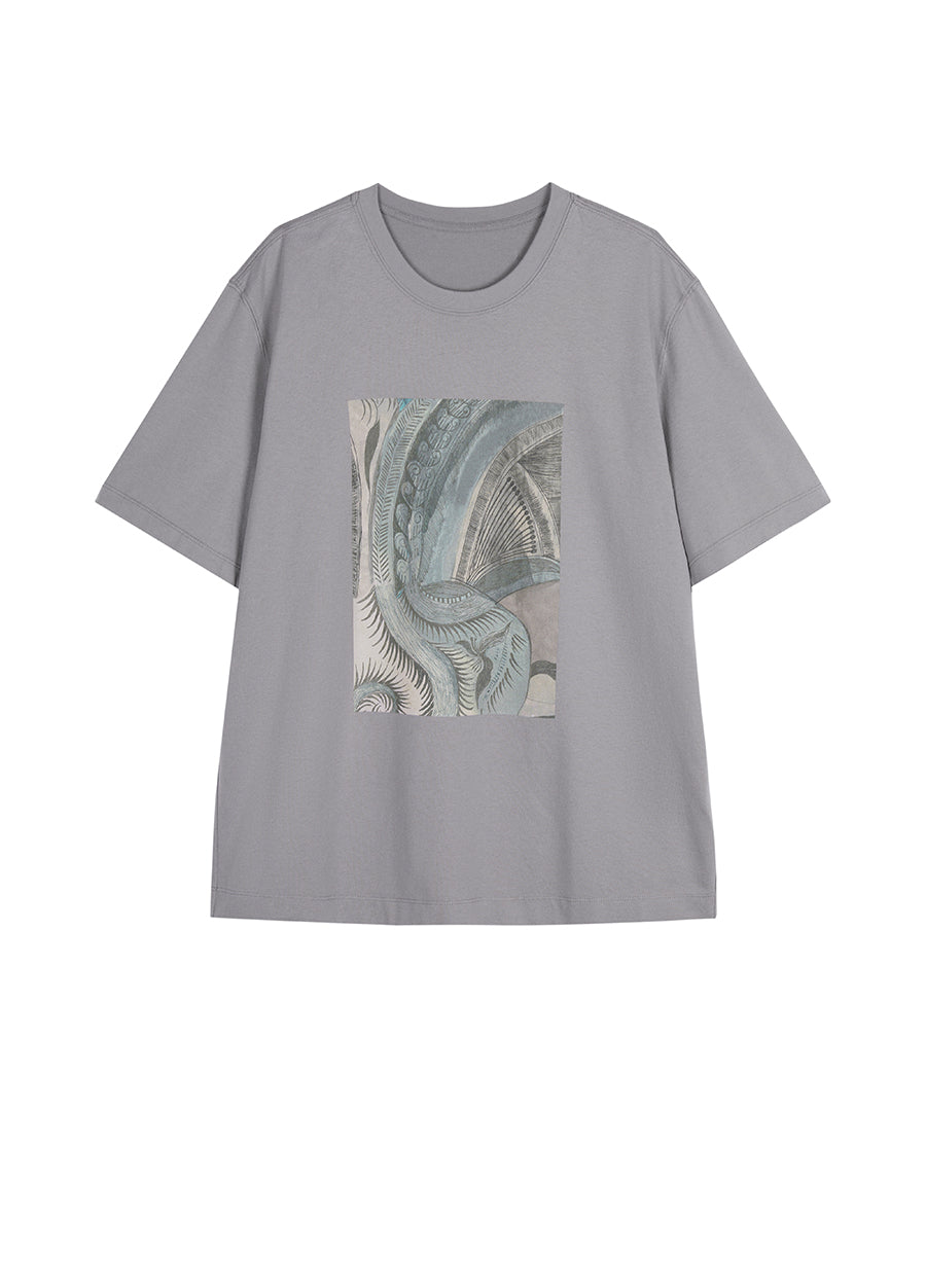 T-shirt / JNBY Relaxed Miao-inspired Prints T-shirt