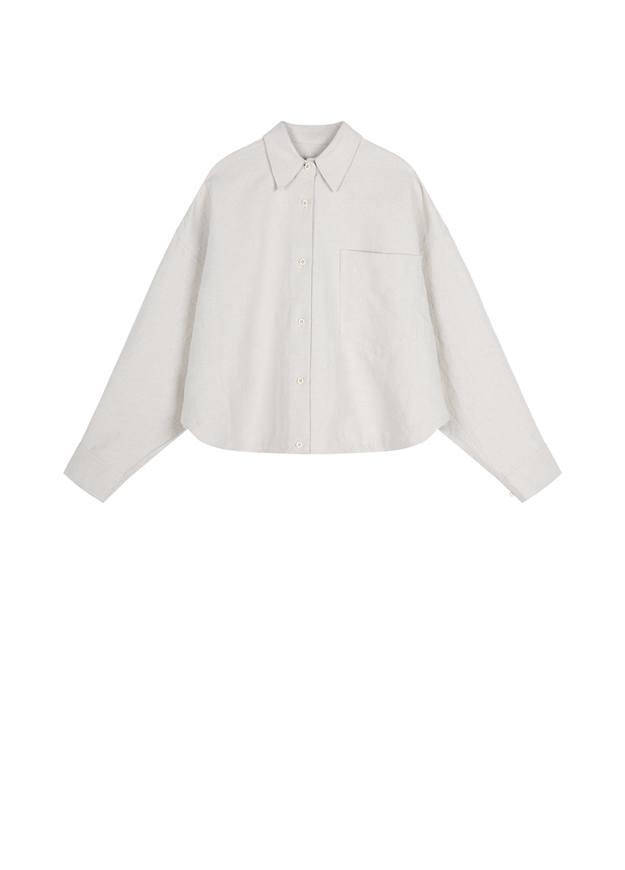 Shirt / (ESG) JNBY Oversized Cotton-linen Shirt