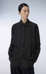 Shirt / JNBY Pinstripe Gathered-waist Cotton Shirt