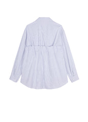 Shirt / JNBY Pinstripe Gathered-waist Cotton Shirt