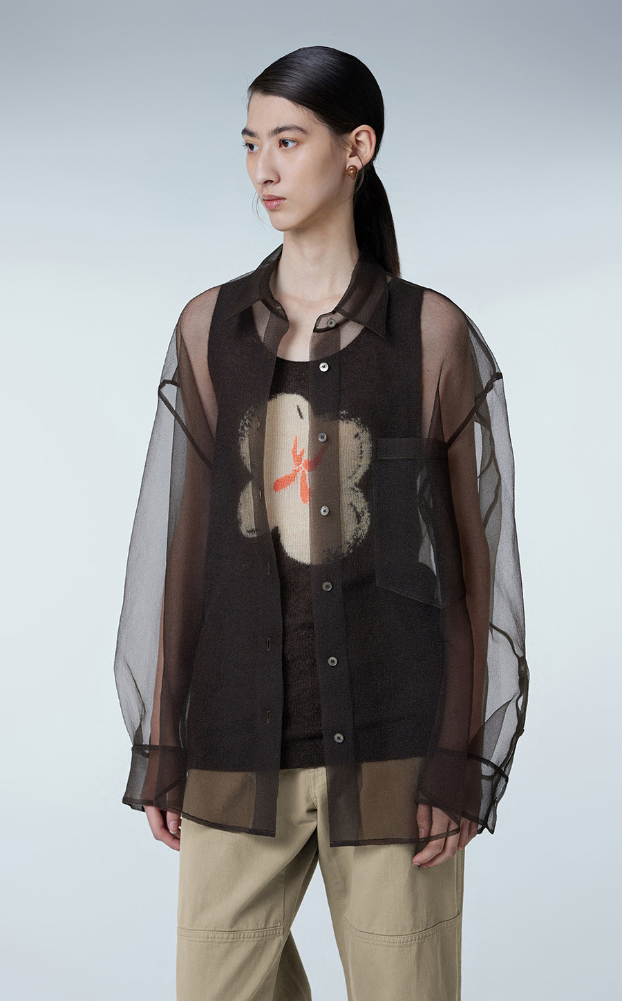 Shirt / JNBY Oversized See-through Shirt