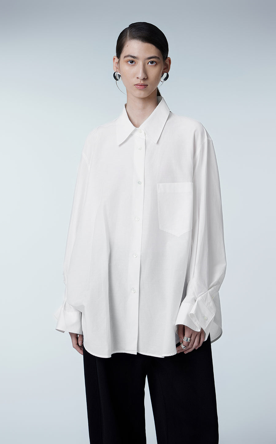 Shirt / JNBY Cotton-silk Pinched-cuff Shirt