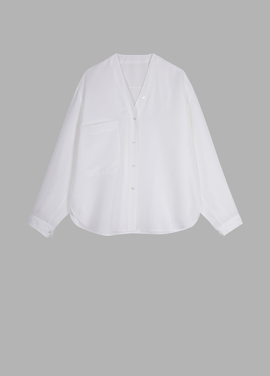 Shirt / JNBY V-neck Silk Shirt