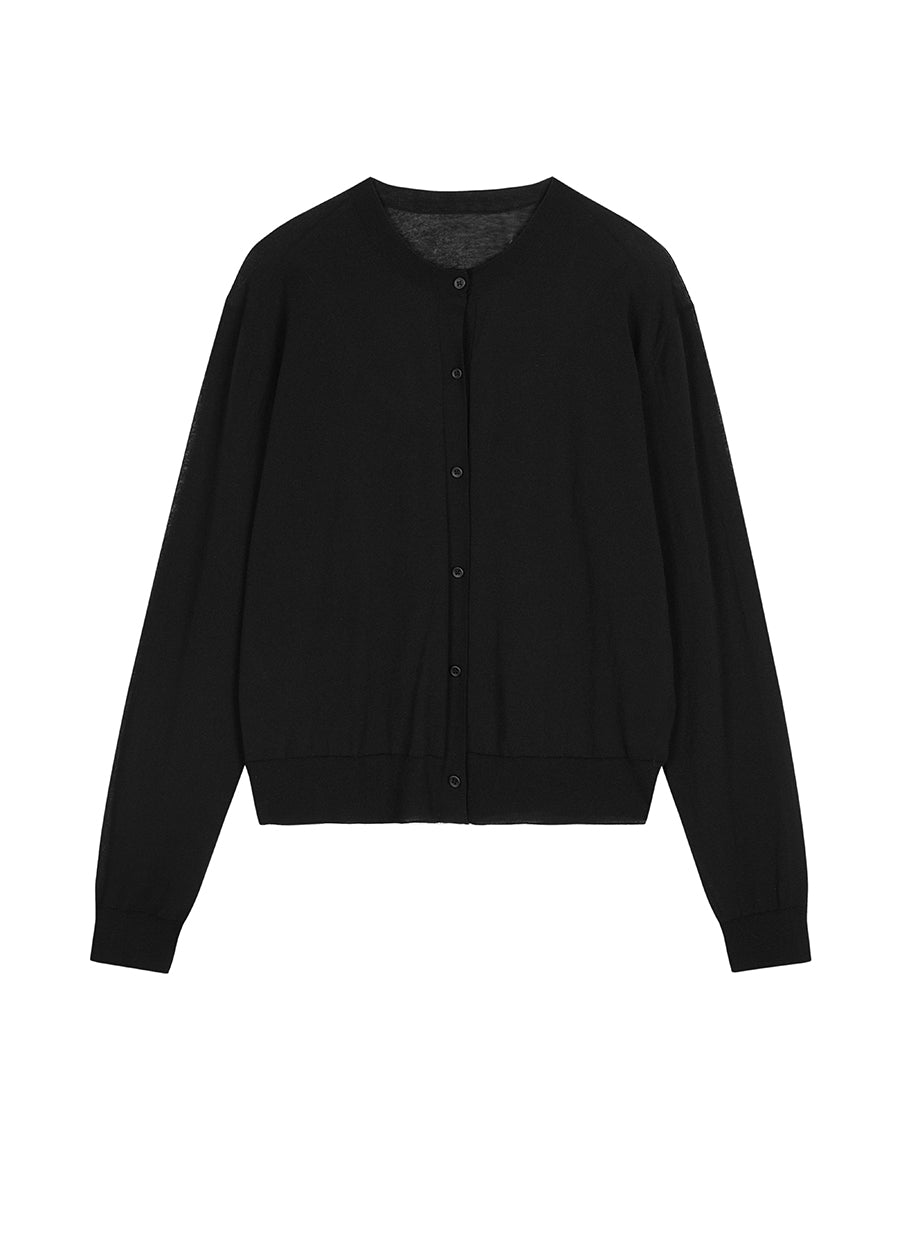 Sweater /  JNBY Relaxed Cotton Cropped Cardigan