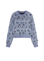 Sweater / JNBY Daisy Jacquard Ribbed Sweater