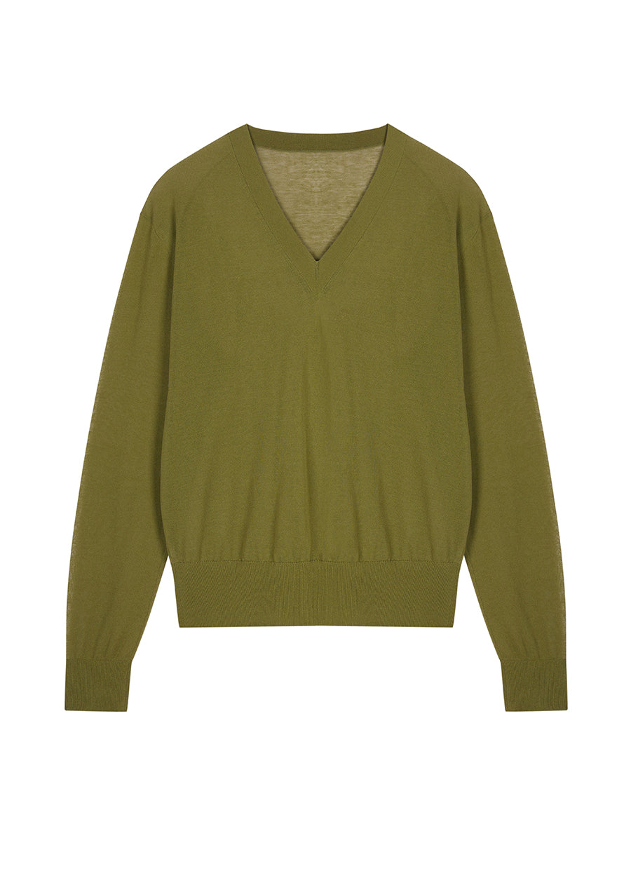 Sweater / JNBY V-neck Cotton-nylon Sweater
