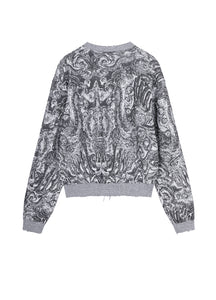 Sweater / JNBY V-neck Sweater in Miao-inspired Prints