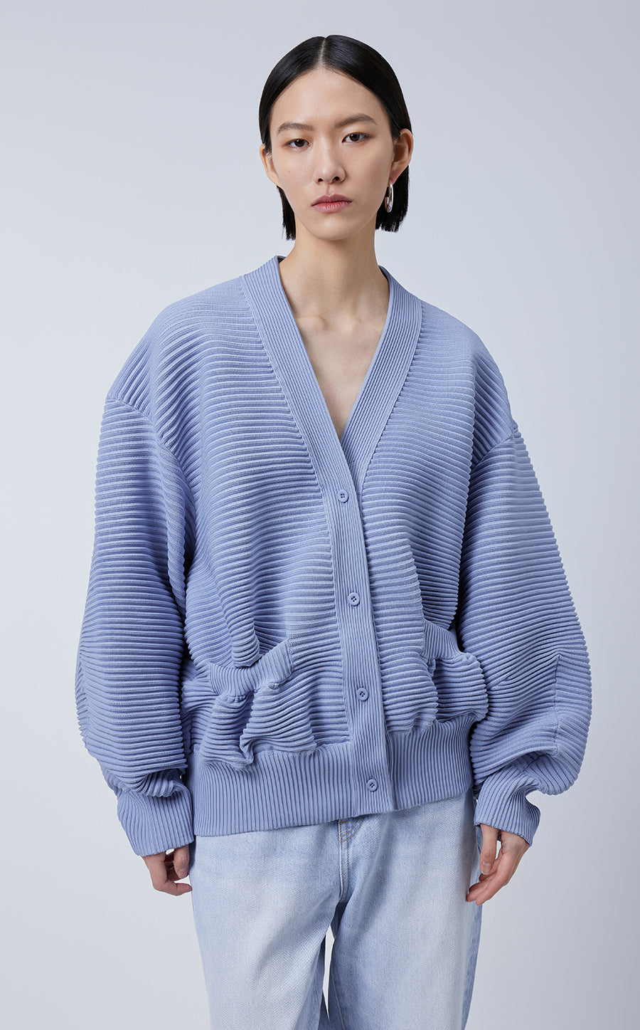 Sweater / JNBY Relaxed Jacquard Mid-length Cardigan